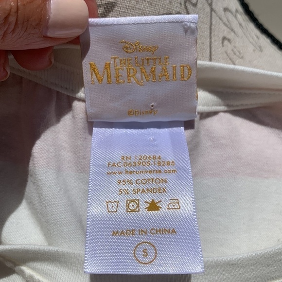 HER universe disney the little mermaid 30th anniversary striped twist front top - Picture 14 of 15